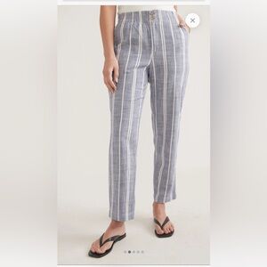NWOT Marine Layer Elle Relaxed Crop Pant Skipper Blue Stripe- medium